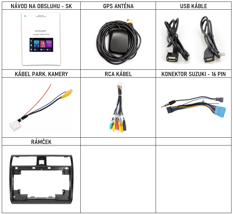SK Prislusenstvo pre autorádio Podofo st pre Suzuki Swift s CarPlay AndroidAuto - evtech.sk